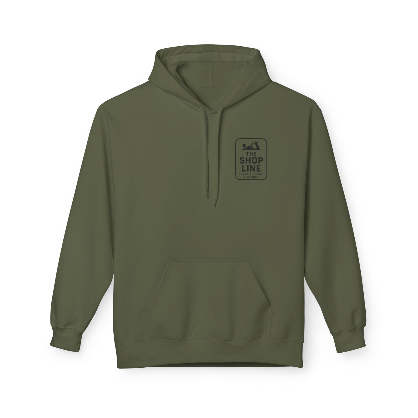The Shop Line Logo Hoodie - Premium Pullover for Woodworkers and Makers
