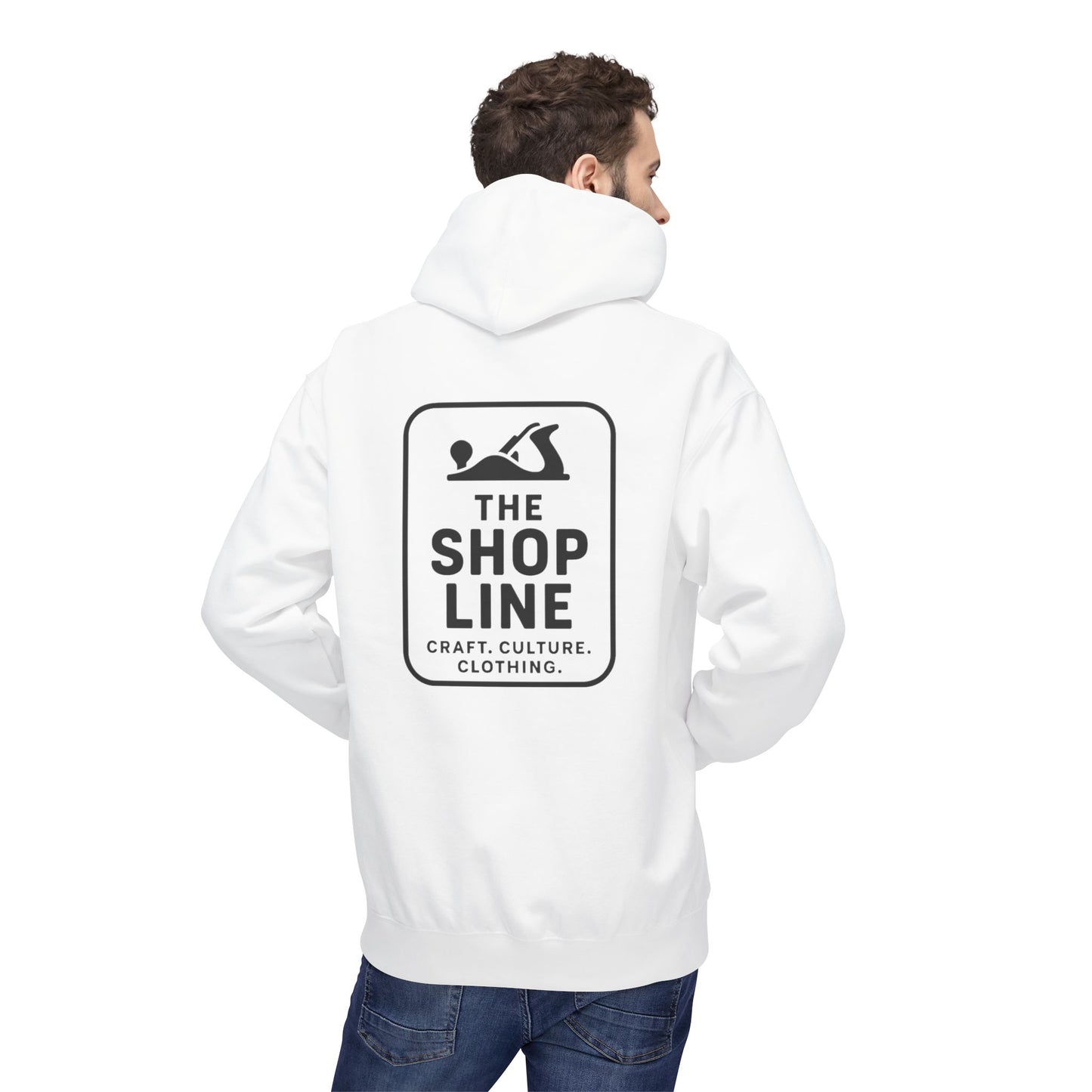 The Shop Line Logo Hoodie - Premium Pullover for Woodworkers and Makers