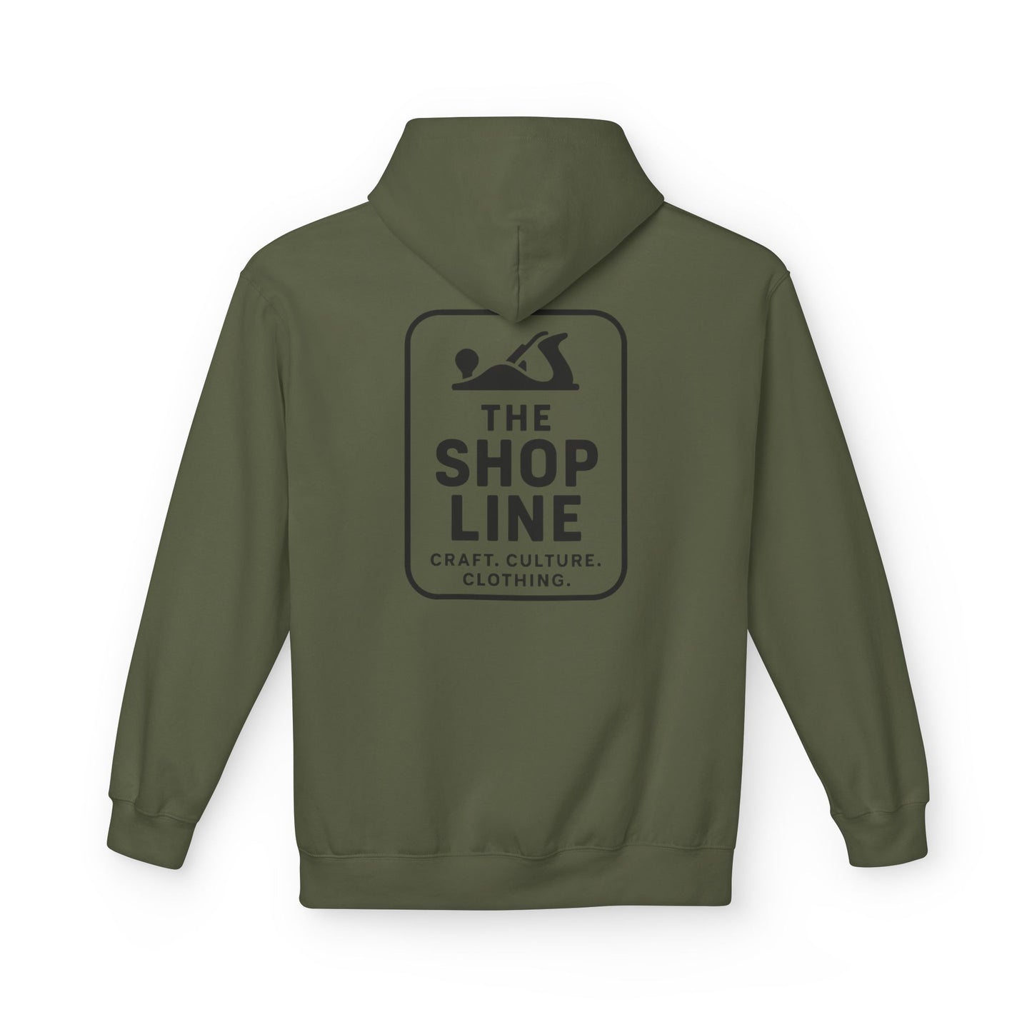 The Shop Line Logo Hoodie - Premium Pullover for Woodworkers and Makers