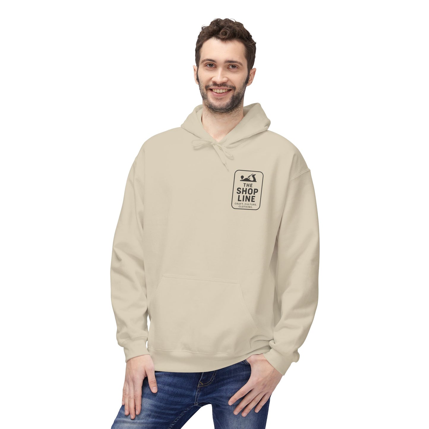 The Shop Line Logo Hoodie - Premium Pullover for Woodworkers and Makers