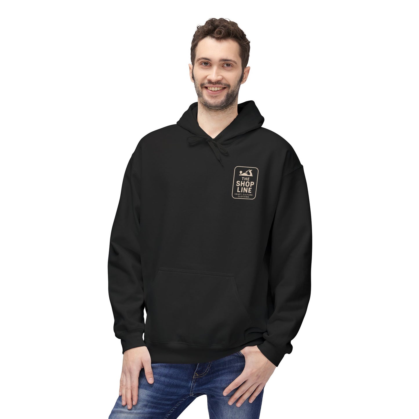 The Shop Line Logo Hoodie - Premium Pullover for Woodworkers and Makers