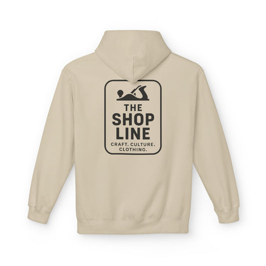 The Shop Line Logo Hoodie - Premium Pullover for Woodworkers and Makers