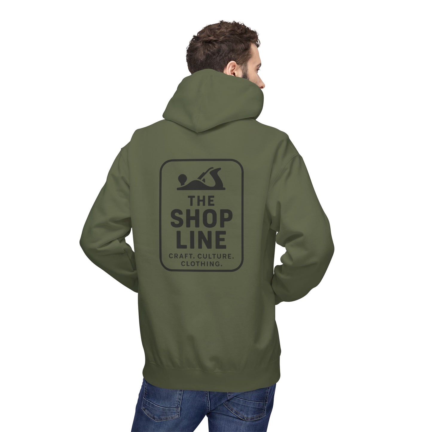 The Shop Line Logo Hoodie - Premium Pullover for Woodworkers and Makers