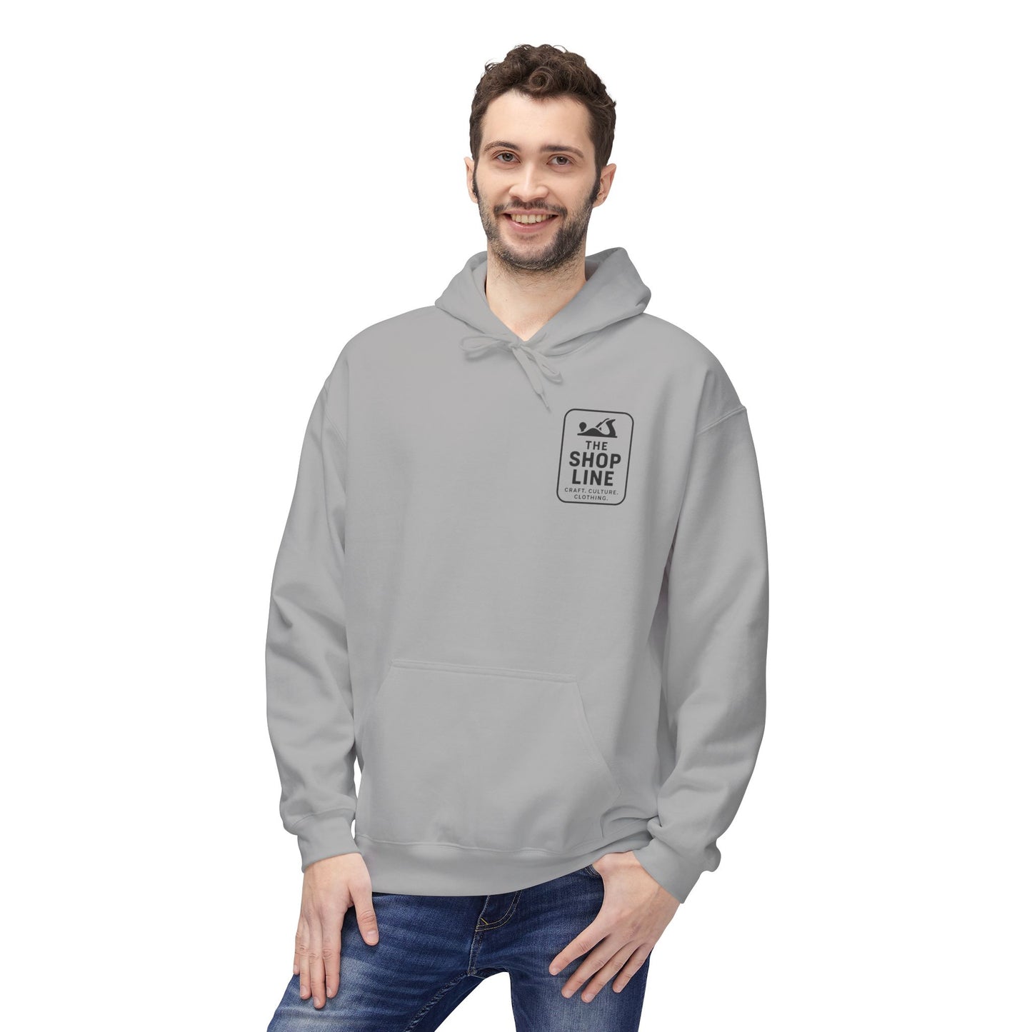 The Shop Line Logo Hoodie - Premium Pullover for Woodworkers and Makers